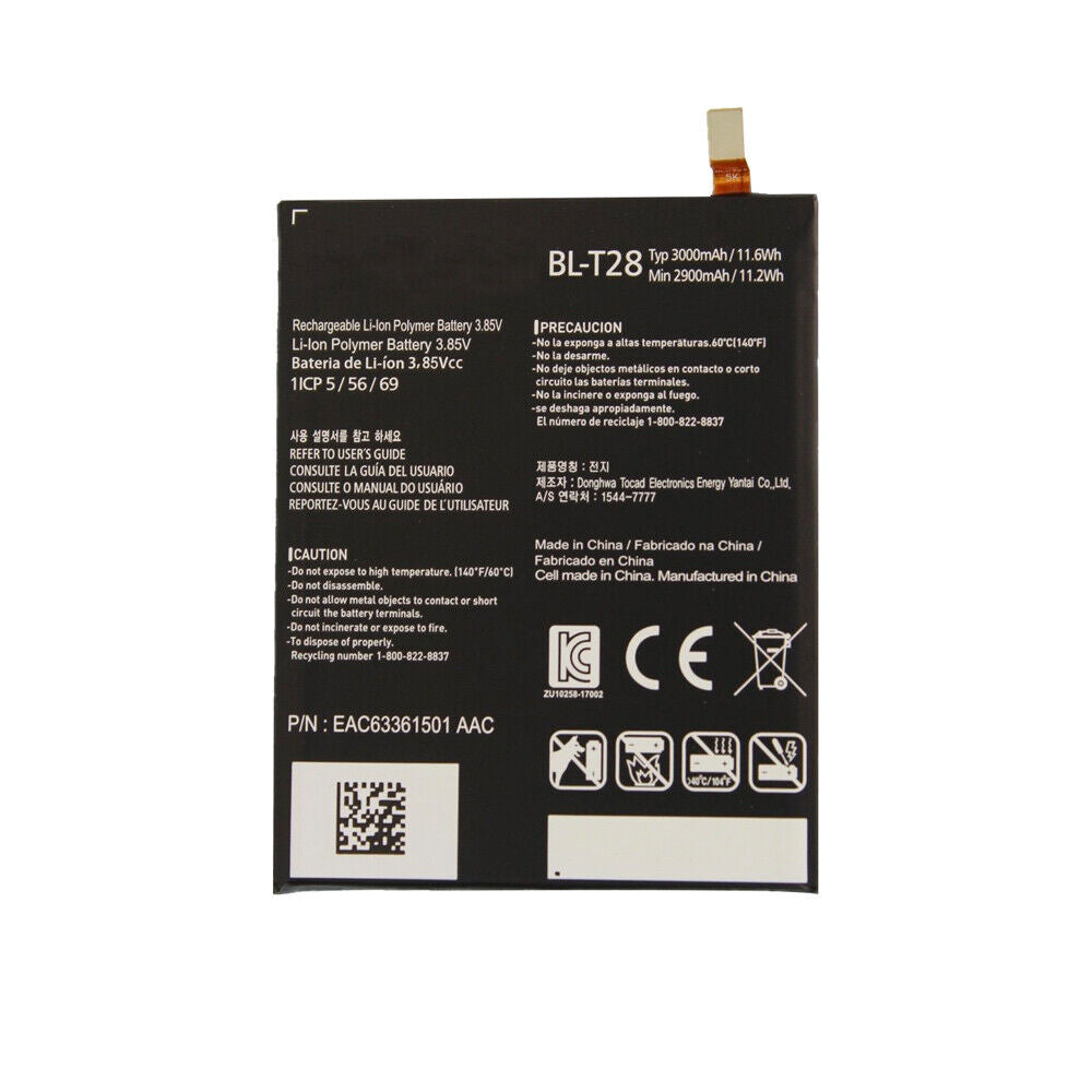 Batterie de remplacement pour LG Q8 2017 (H970), BL-T28 Batterie de remplacement pour LG Q8 2017 (H970), BL-T28